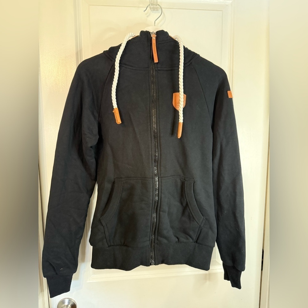 Wanakome Men’s Black Zeus Full Zip-Up Hoodie Jacket - Size XS